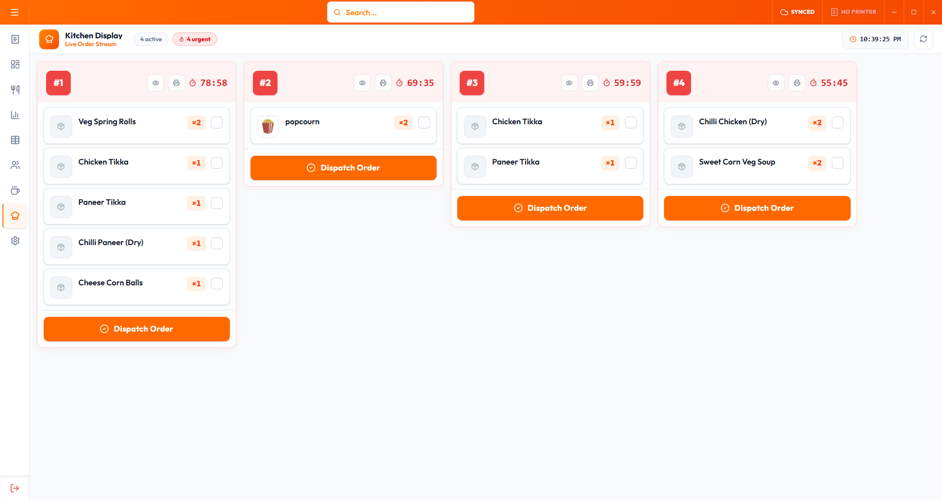 FoodWalaPOS Sales Analytics & Reports Dashboard Screenshot